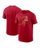 Men's Red Tampa Bay Buccaneers Logo Essential T-shirt