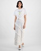 Women's Midi Ruffle Slip Skirt