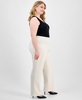 Plus Size Pull-On Wide-Leg Pants