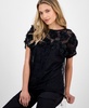Women's Bateau-Neck Rosette-Detail Top