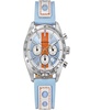 Women's Jordan Chronograph Multifunctional Gulfhawk Blue Leather Strap Watch, 40mm