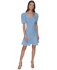 Women's Tweed Puff-Sleeve Square-Neck Sheath Dress