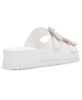 Women's Happy Double Band Embellished Buckle Footbed Sandals