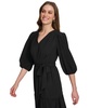 Women's Balloon-Sleeve Tie-Waist Tiered Dress