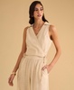 Women's Collared Crossover Cropped Top