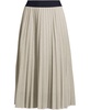 Women's Knit Foil Pleated Midi Skirt