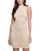 Women's Calista Rhinestone Mock Neck Sleeveless Dress