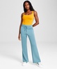 Women's Scuba Wide-Leg Tie-Waist Pants, Created for Macy's 