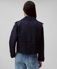 Women's Cropped Double-Breasted Trench Coat