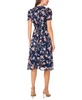 Petite Puff-Sleeve Smocked-Waist Midi Chiffon Dress