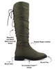Women's Mirinda Rouched Stretch Knee High Boots