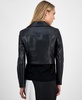 Women's Faux Leather Cropped Moto Jacket 