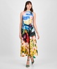 Women's Rope-Belt Watercolor-Print Dress