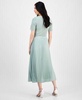 Women's Short-Sleeve Sweater & Pleated Midi Skirt
