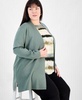 Plus Size Napa Cardigan, Boat-Neck Blouse & Hollywood Ankle Pants