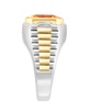 EFFY® Men's Citrine (5-1/10 ct. t.w.) & White Topaz (1/10 ct. t.w.) Ring in Sterling Silver & 14k Gold-Plated Sterling Silver