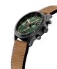 Men's Swiss Chronograph Startimer Pilot Brown Leather Strap Watch 44mm