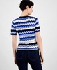 Women's Short-Sleeve Chevron Knit Top