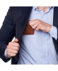 Mens RFID Protected Leather Wallet Center Flip Commuter Bifold 2 ID