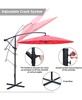 Offset Hanging Market Patio Umbrella Easy Tilt Adjustable for Backyard and Outdoor Use