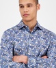Men's Slim Fit Long Sleeve Button-Front Alhambra Floral Print Shirt, Exclusively at Macy's