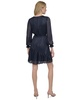 Women's Shadow-Striped Smocked Chiffon Dress