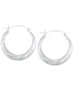 Hoop Earrings in 10k White Gold