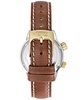 Women's Swiss WASP Tribute Tri-Time Chestnut Leather Strap Watch 33mm