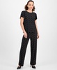 Petite Dot-Print Tulip-Sleeve Top
