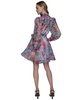Women's Printed Organza Tie-Waist Dress