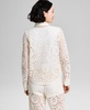 Petite Button-Front Long-Sleeve Crochet Shirt, Exclusively at Macy's 