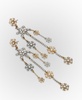 Faux Stone Snowflake Chandelier Earrings