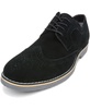 Beau Mens Dress Shoes Genuine Suede Wingtip Brogue Lace Up Oxfords