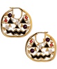 by Nadri Gold-Tone Multicolor Crystal Jack-O'-Lantern Hoop Earrings