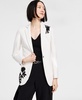 Women's Embroidered Notched-Collar Compression Blazer, Created for Macy's