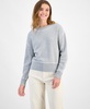 Women's Whip Stitch Dropped-Shoulder Cotton Sweater, Exclusively at Macy’s 