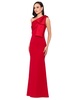Women's Bow-Trimmed One-Shoulder Gown