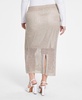 Trendy Plus Size Sparkle Crochet Midi Skirt, Created for Macy's