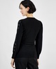 Women's Faux-Wrap Blouson-Sleeve Blouse 