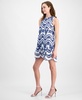 Women's Cotton Tiered Eyelet Fit & Flare Dress