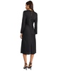 Women's Long-Sleeve Back-Slit Midi Dress