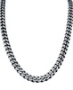 Men's Classic Curb Chain 24" Necklace in Blue-Plated Stainless Steel