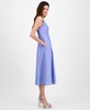 Women's Linen Sleeveless Button-Front A-Line Dress