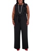 Women's Ruffle-Shoulder Sleeveless Jumpsuit
