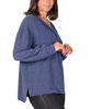 Women's Relaxed Fit Ribbed Knit V Neck Sweater Top