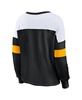 Women's Black Boston Bruins Take the Shot Long Sleeve Lace-Up V-Neck T-Shirt