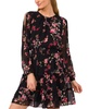 Women's Cold-Shoulder Tiered Floral Minidress