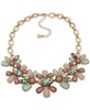 Gold-Tone Mixed Stone Statement Necklace, 16" + 3" extender