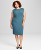 Trendy Plus Size Rib-Knit Sleeveless Dress, Created for Macy's