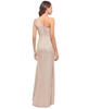 Women's Metallic Rosette One-Shoulder Gown